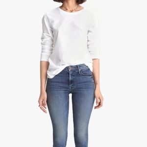 MOTHER jeans ankle fray